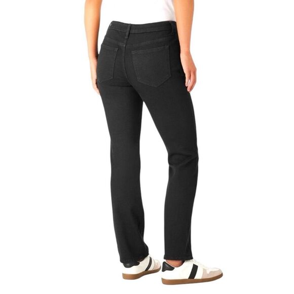 Member's Mark Women's Straight Jeans - Black Wash - Size 8 - Picture 3 of 13